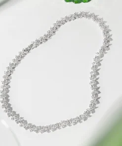 Vòng Cổ Bạc Đính Đá Full Vòng Đi Tiệc Lấp Lánh Bling Party Queen