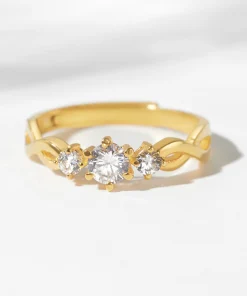 Nhẫn Bạc 925 Freesize Đính Đá Tình Yêu Cho Nữ